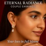 Eternal Radiance Couple Earrings – Romantic Gold-Plated Floral Earrings with Tear Drop