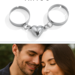 "Magnetic Heart Connection" Couple Rings
