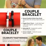 Magnetic Heart Couple Bracelets | Matching Crystal Bracelets for Him & Her
