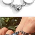 "Magnetic Heart Connection" Couple Rings