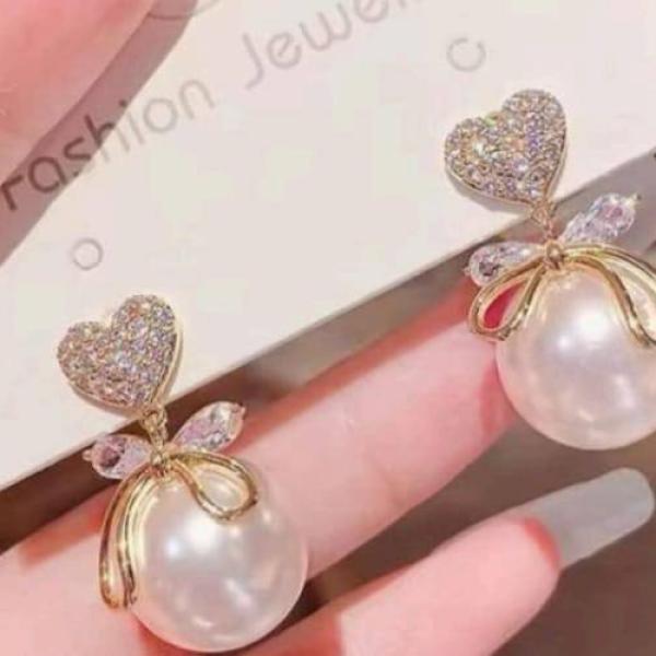 Love Knot & Pearl Drop Earrings